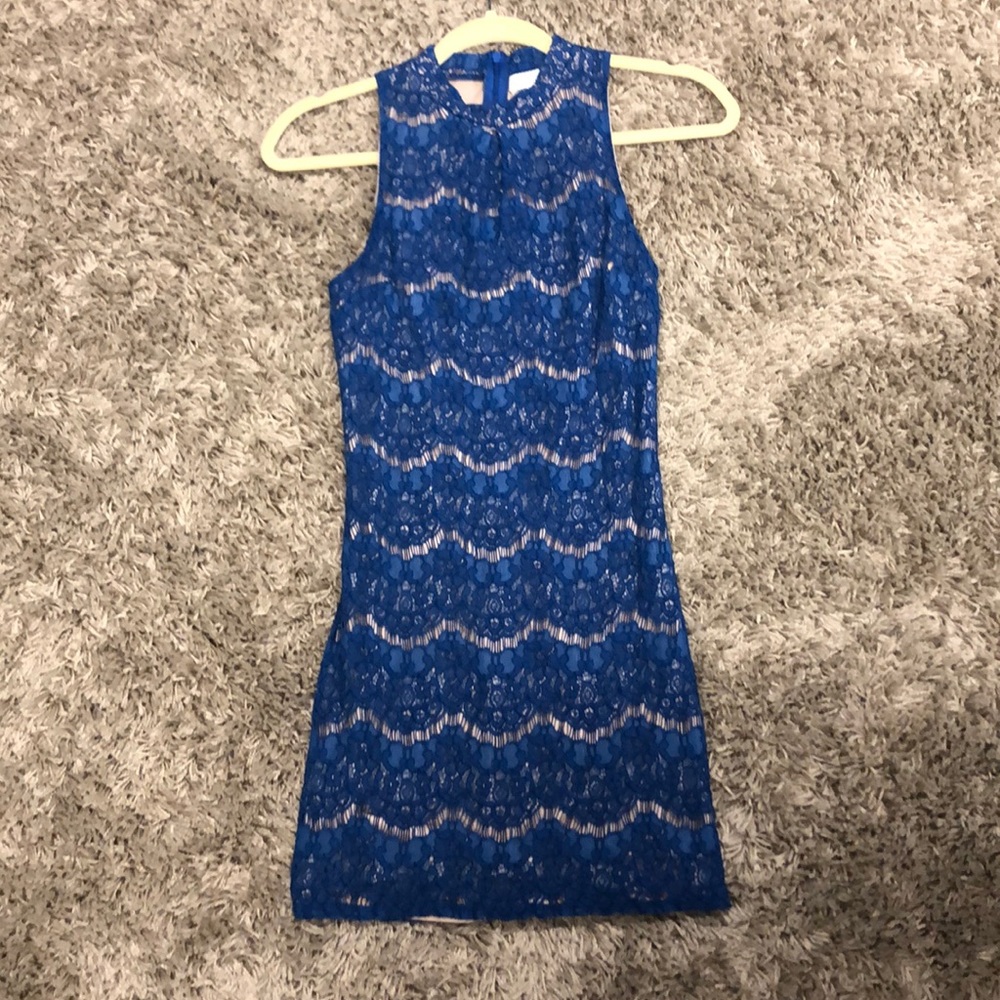 Blue lace dress